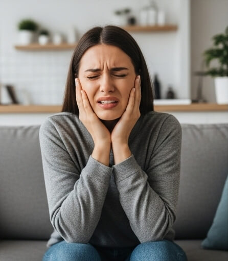 Women image in tooth pain - Emergency dentist Epping
